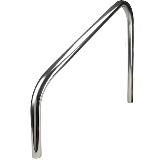 Pool Central 3ft. Silver Sloped Swimming Pool Handrails Set
